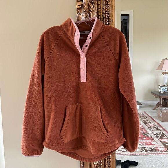 Women’s Fleece Pull Over Orange Sonoma Size Medium - Picture 1 of 5